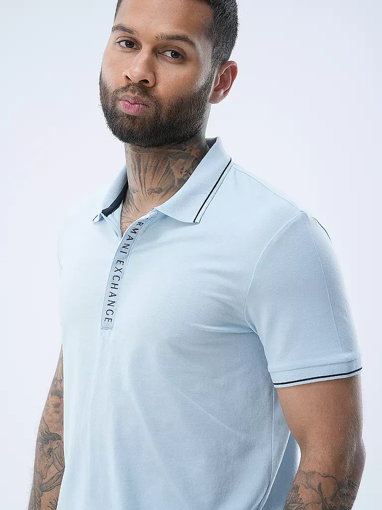 ARMANI EXCHANGE Poloshirt hellblau